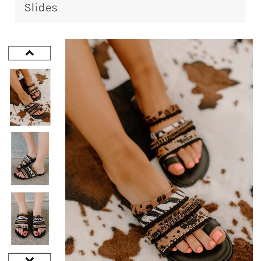 Leopard and Zebra Print Women's Sandals - Picture 3 of 7